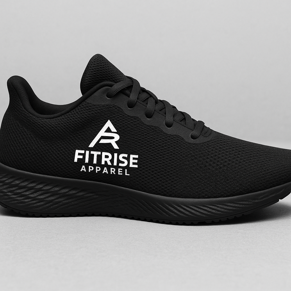 black running gym sneakers