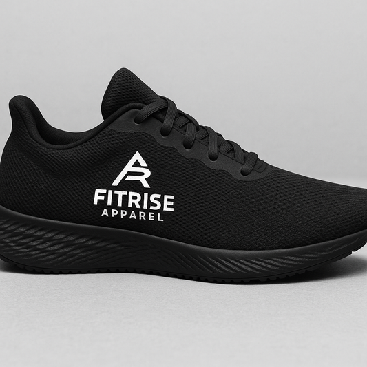 black running gym sneakers